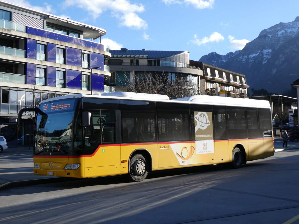 (269'646) - Heim, Flums - SG 372'177/PID 5657 - Mercedes (ex SG 9540) am 6. Dezember 2024 beim Bahnhof Interlaken West (Einsatz PostAuto)