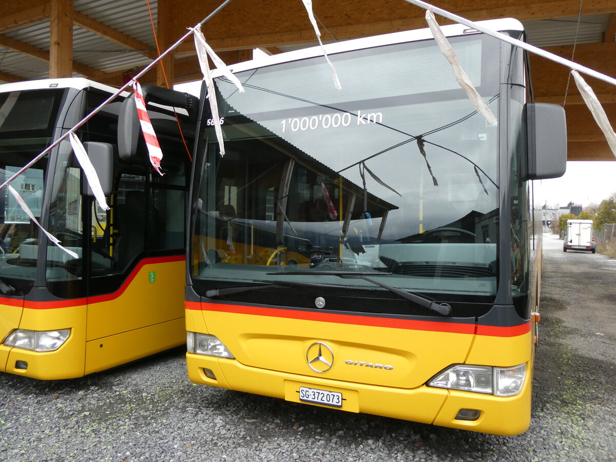 (269'713) - Heim, Flums - SG 372'073/PID 5656 - Mercedes (ex SG 6795) am 9. Dezember 2024 in Interlaken, Postgarage (Einsatz PostAuto)