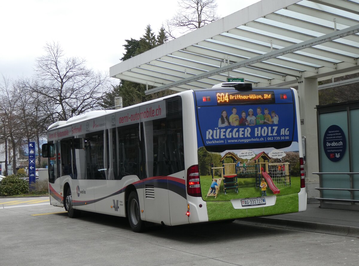 (269'737) - Limmat Bus, Dietikon - AG 331'727 - Mercedes am 10. Dezember 2024 beim Bahnhof Zofingen