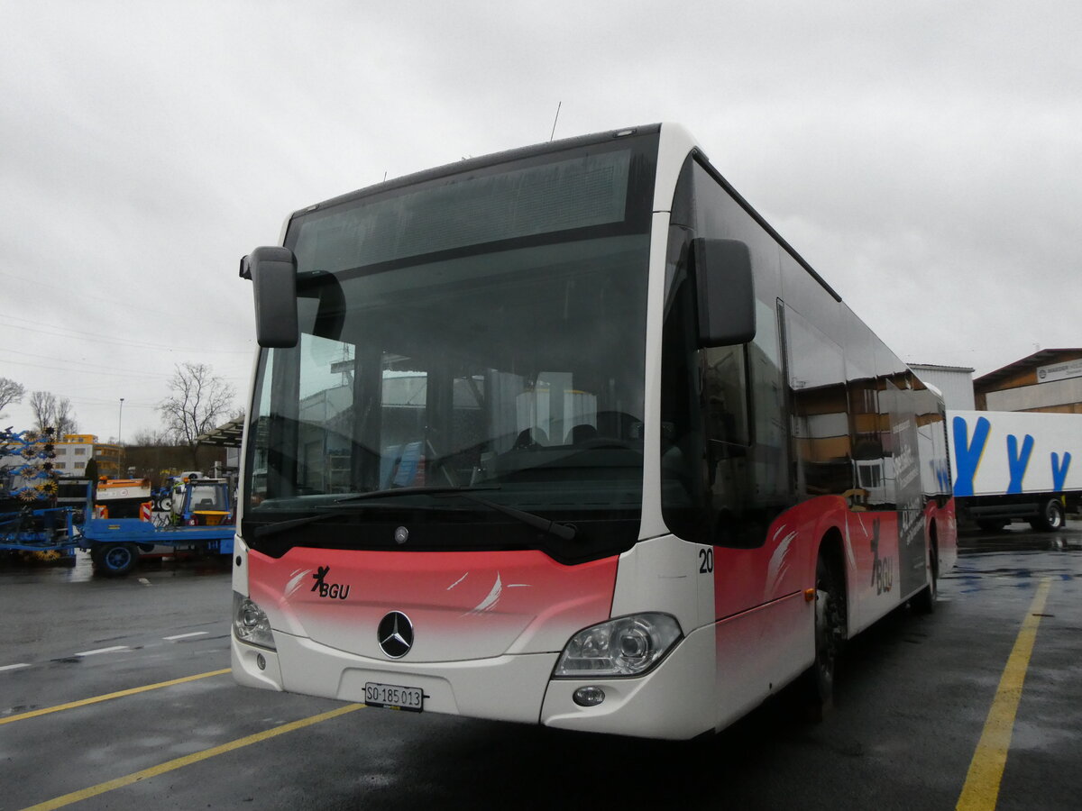 (270'111) - BGU Grenchen - Nr. 20/SO 185'013 - Mercedes am 22. Dezember 2024 in Kerzers, Interbus