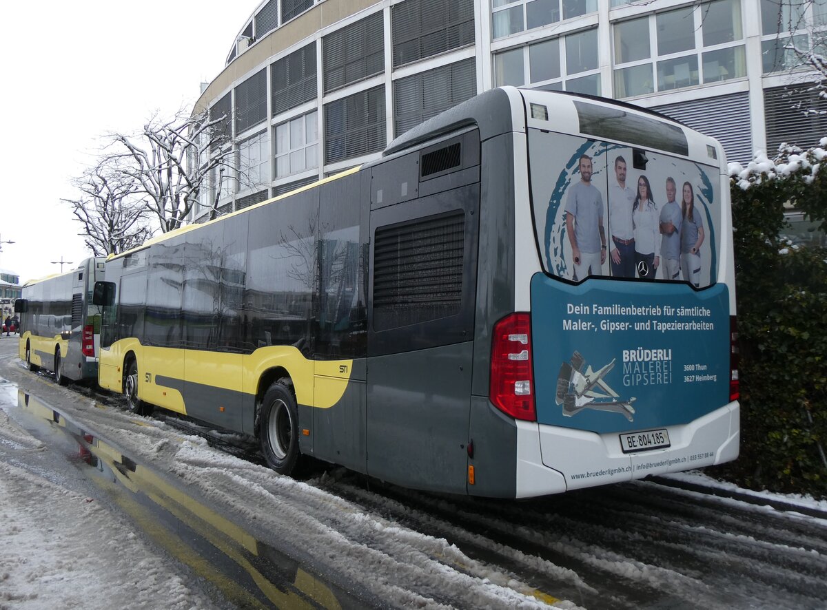 (270'133) - STI Thun - Nr. 185/BE 804'185 - Mercedes am 23. Dezember 2024 bei der Schifflndte Thun