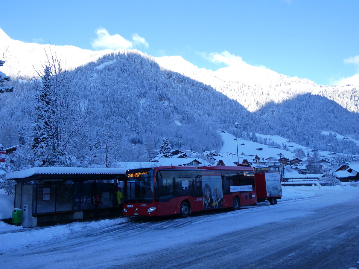 (270'141) - AFA Adelboden - Nr. 28/BE 43'089 - Mercedes am 24. Dezember 2024 beim Bahnhof Frutigen