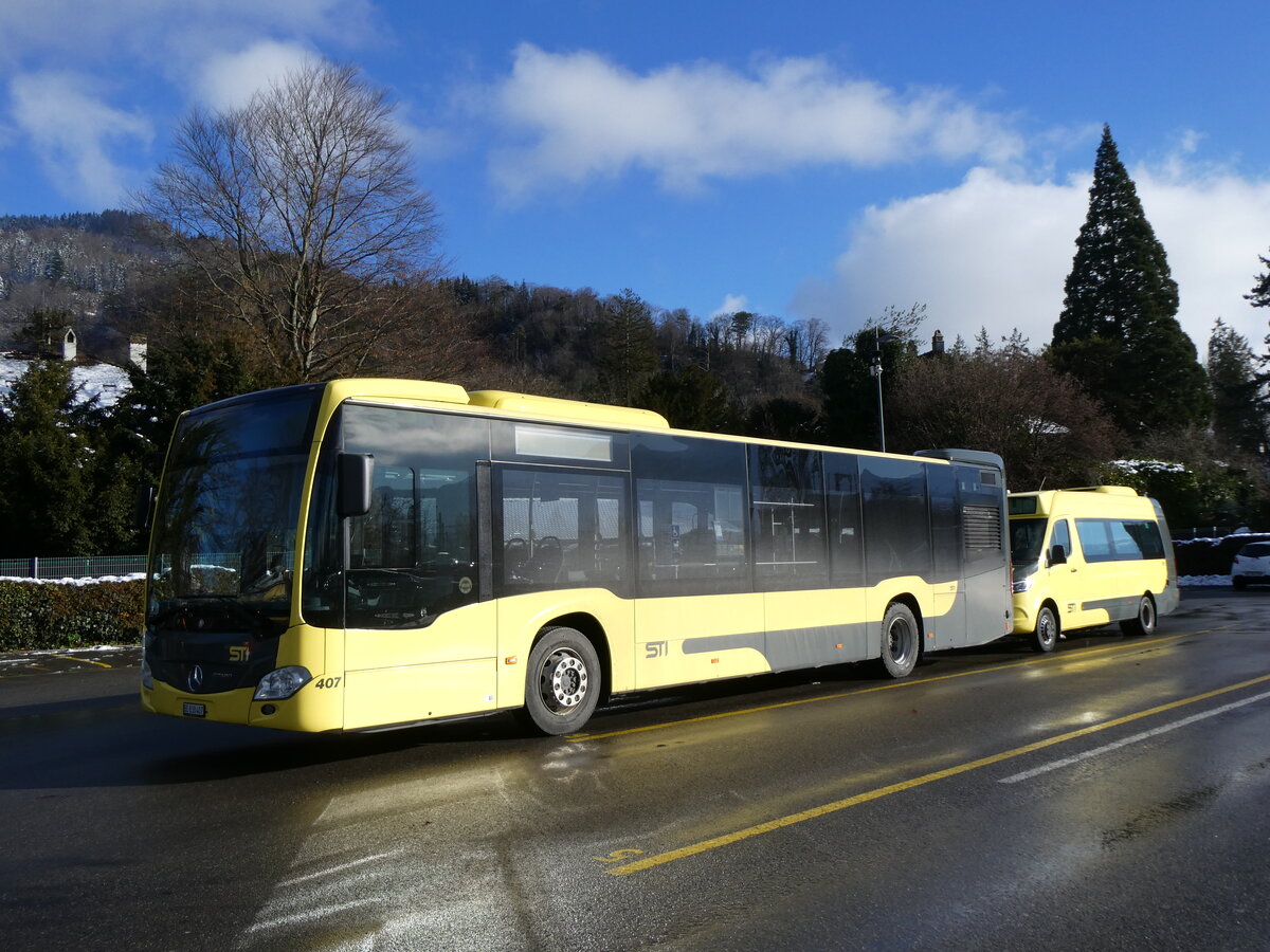 (270'160) - STI Thun - Nr. 407/BE 838'407 - Mercedes am 24. Dezember 2024 bei der Schifflndte Thun