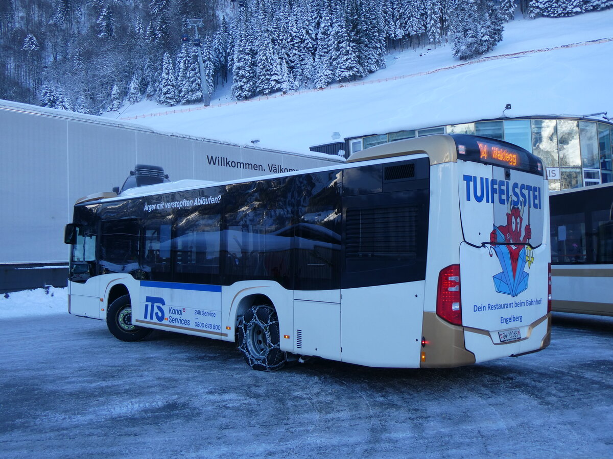 (270'208) - EAB Engelberg - Nr. 4/OW 10'265 - Mercedes am 25. Dezember 2024 in Engelberg, Talstation Titlis