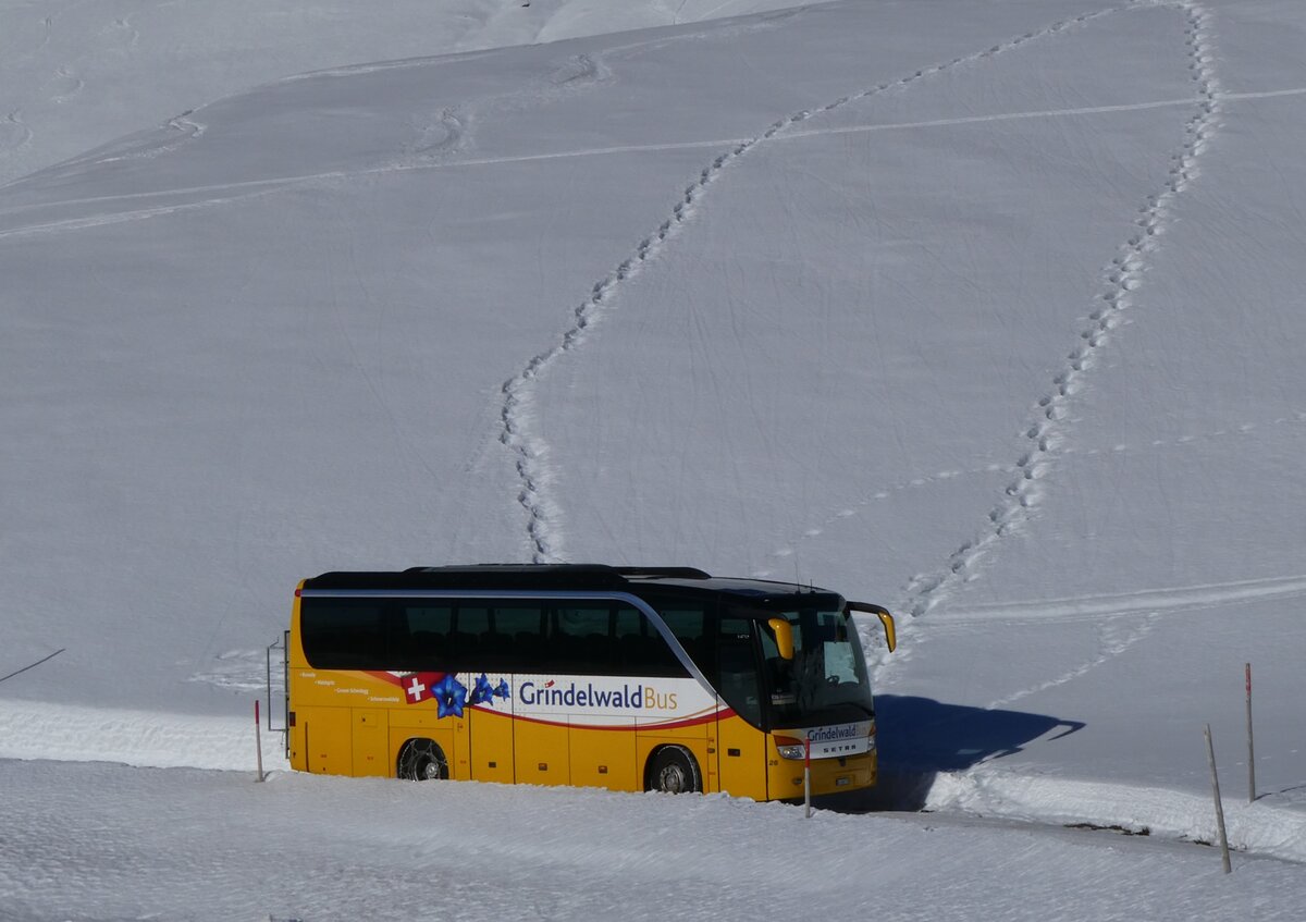 (270'358) - GrindelwaldBus, Grindelwald - Nr. 26/BE 268'737 - Setra am 29. Dezember 2024 auf der Bussalp