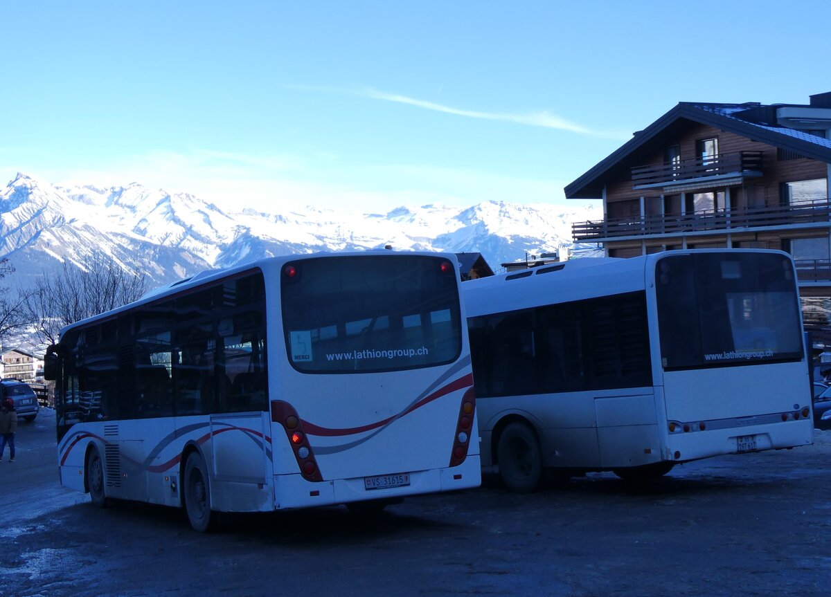 (270'496) - Lathion, Sion - Nr. 20/VS 31'615 - Van Hool (ex CAM Monaco/MC) am 1. Januar 2025 in Haute Nendaz, Tlcabine