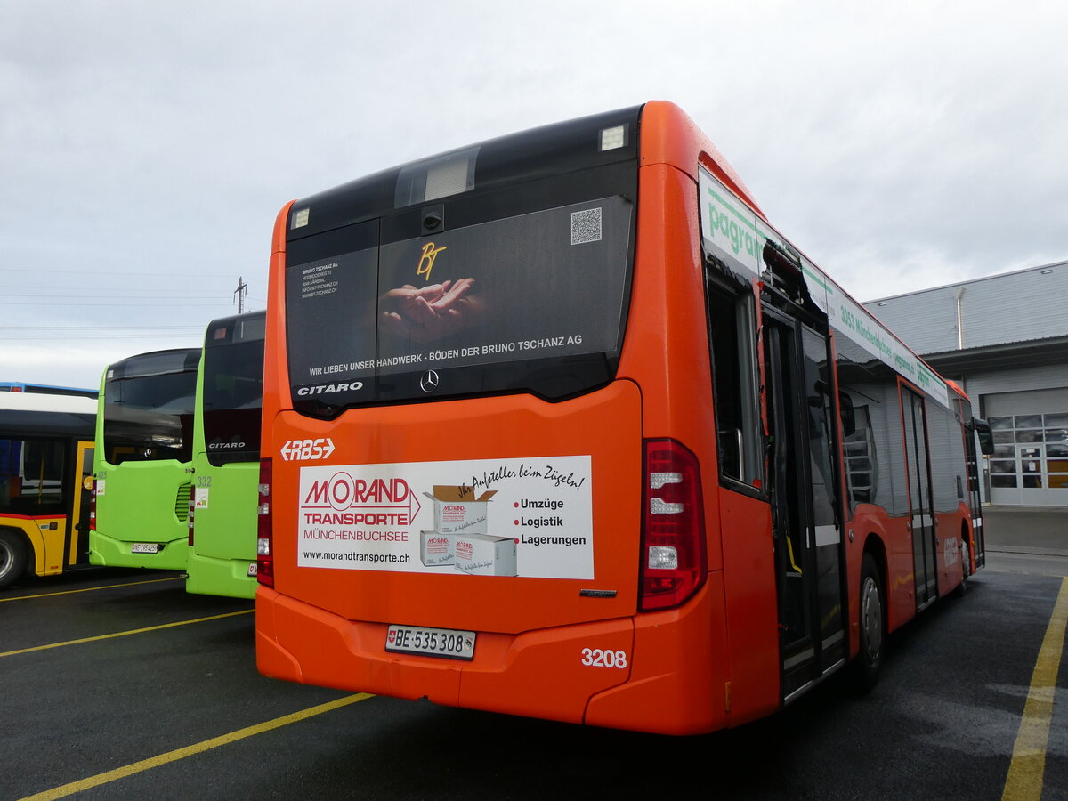 (270'671) - RBS Worblaufen - Nr. 3208/BE 535'308 - Mercedes (ex Nr. 8) am 5. Januar 2025 in Kerzers, Interbus