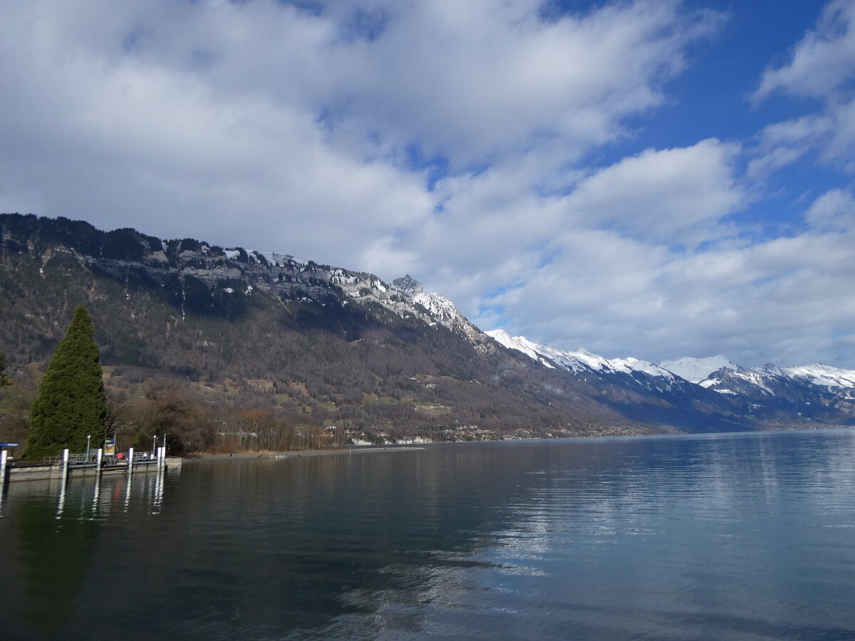 (270'734) - Der Brienzersee am 7. Januar 2025 von B�nigen aus