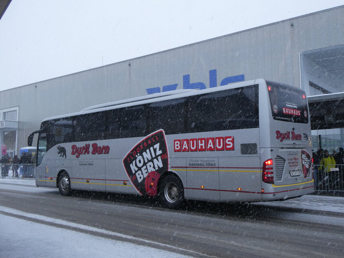 (270'907) - Dysli, Bern - Nr. 27/BE 134'772 - Mercedes am 11. Januar 2025 beim Bahnhof Frutigen