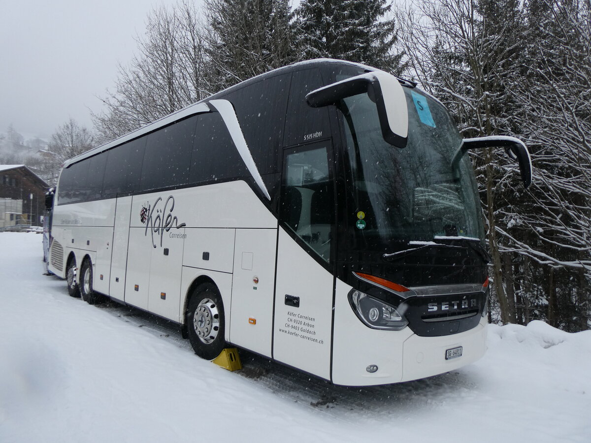 (270'925) - Kfer-Reisen, Arbon - TG 64'811 - Setra am 11. Januar 2025 in Adelboden, ASB