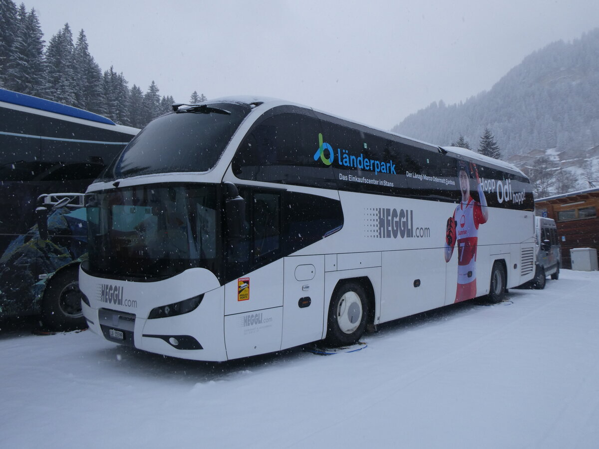 (270'993) - Heggli, Kriens - LU 15'599 - Neoplan am 11. Januar 2025 in Adelboden, ASB