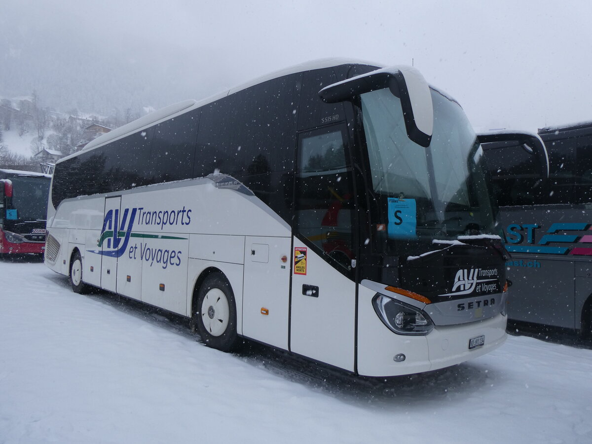 (271'007) - AVJ Les Bioux - VD 391'134 - Setra am 11. Januar 2025 in Adelboden, ASB