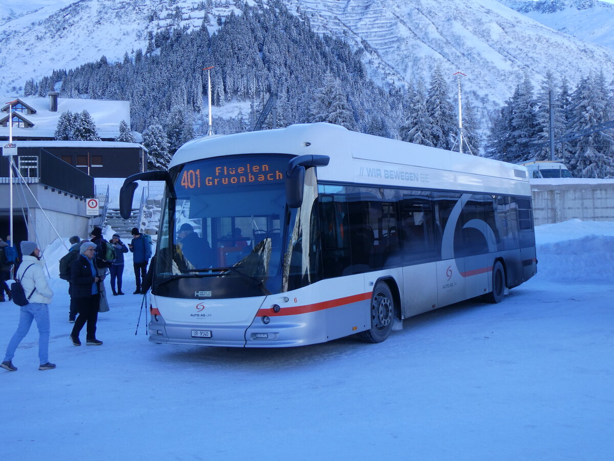 (271'156) - AAGU Altdorf - Nr. 6/UR 9140 - Hess am 14. Januar 2025 in Andermatt, Bahnhofplatz