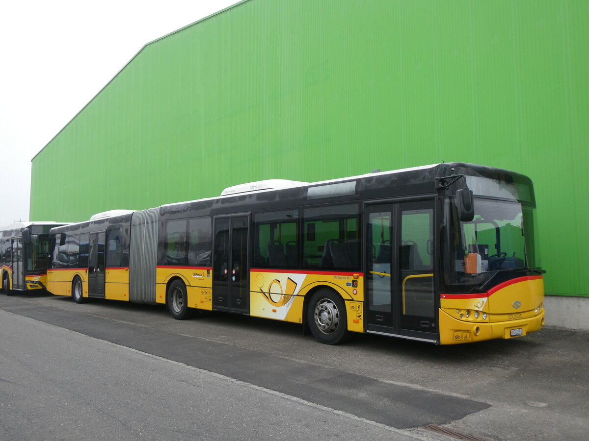 (271'345) - CarPostal Ouest - VD 242'251/PID 10'378 - Solaris (ex TPB, Sdeilles) am 19. Januar 2025 in Kerzers, Interbus