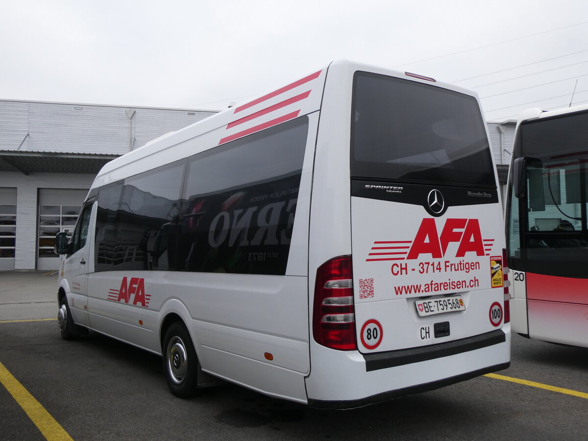 (271'538) - AFA Adelboden - Nr. 49/BE 759'568 - Mercedes (ex Bergmann, Adelboden) am 1. Februar 2025 in Kerzers, Interbus