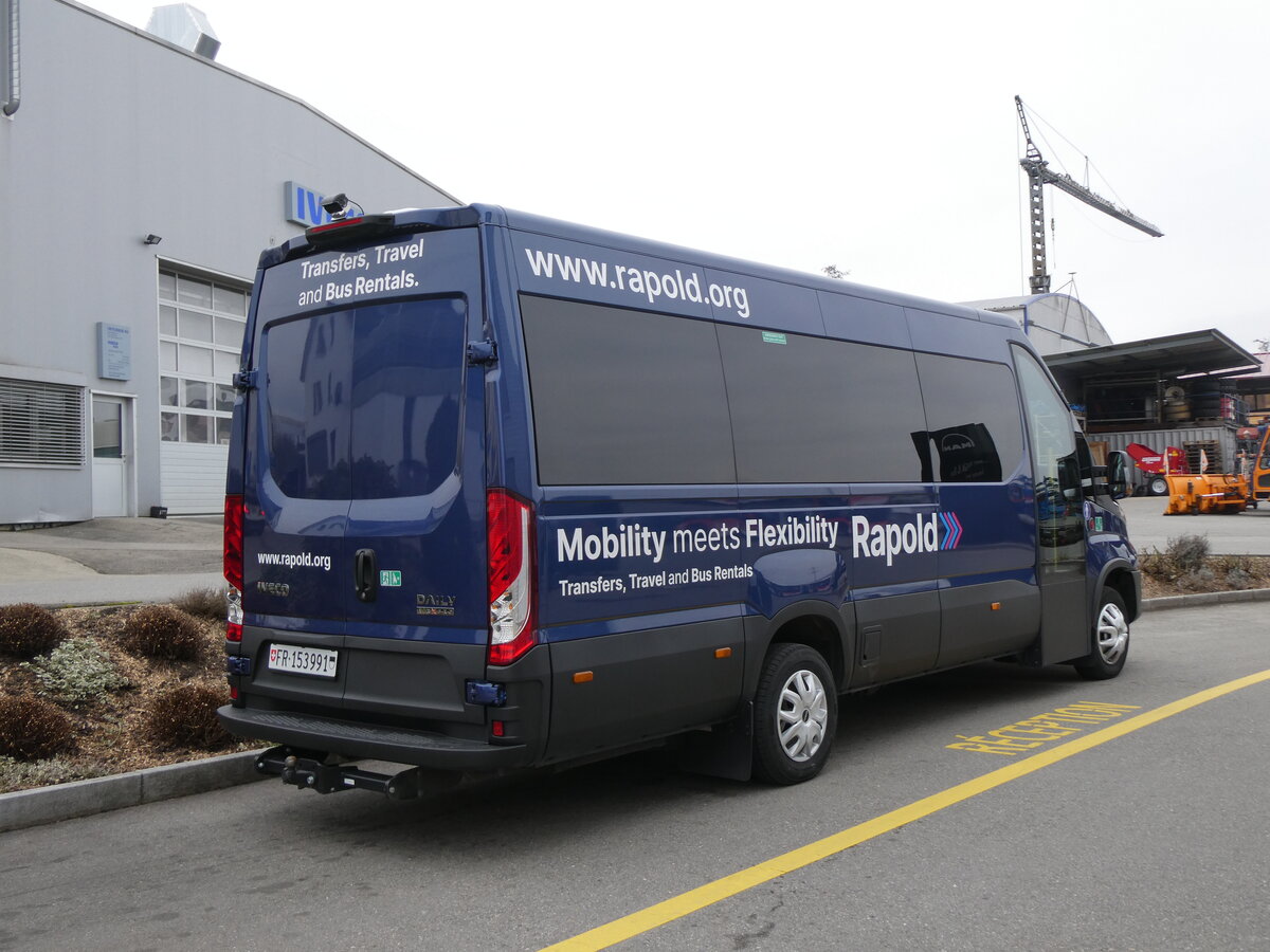 (271'545) - Rapold, Rheinau - FR 153'991 - Iveco am 1. Februar 2025 in Kerzers, Interbus