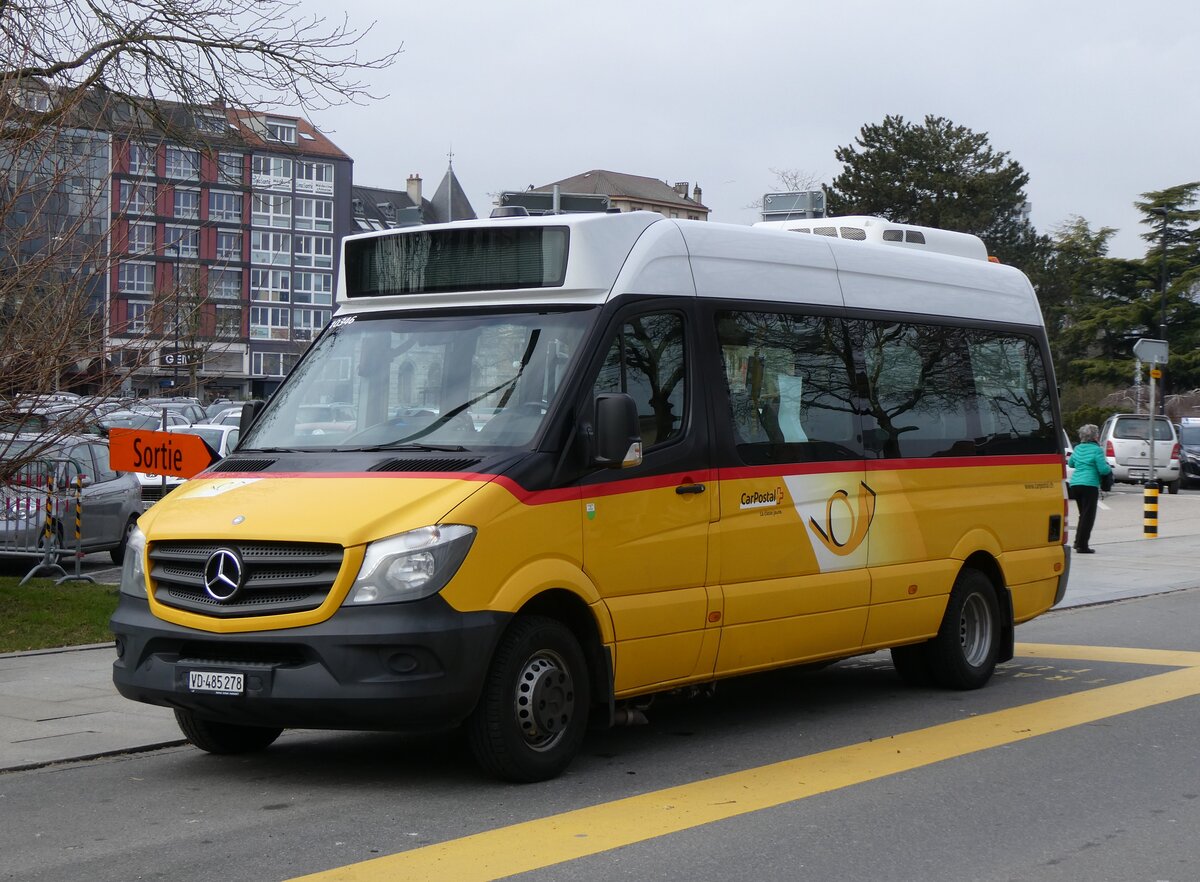 (271'560) - CarPostal Ouest - VD 485'278/PID 10'346 - Mercedes am 1. Februar 2025 beim Bahnhof Yverdon