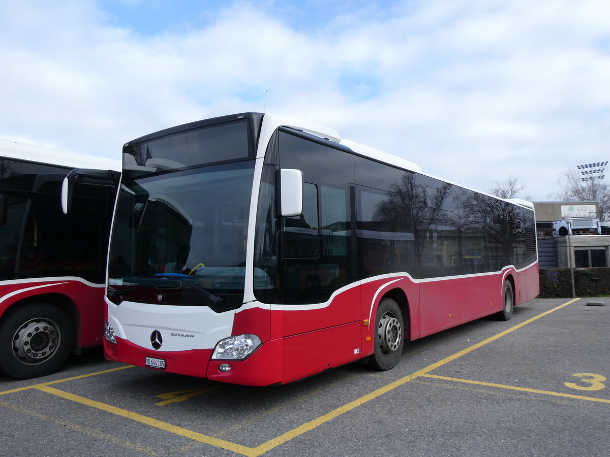 (271'586) - CarPostal Ouest - VD 644'185/PID 12'301 - Mercedes (ex Intertours, Domdidier Nr. 486; ex Wiener Linien, A-Wien Nr. 8122) am 1. Februar 2025 in Yverdon, Garage