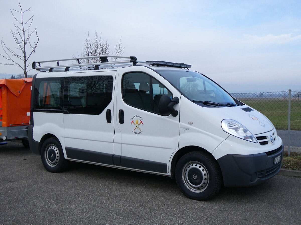 (271'799) - Feuerwehr, Kallnach - BE 754'217 - Nissan am 8. Februar 2025 in Kallnach, Car-Terminal Marti