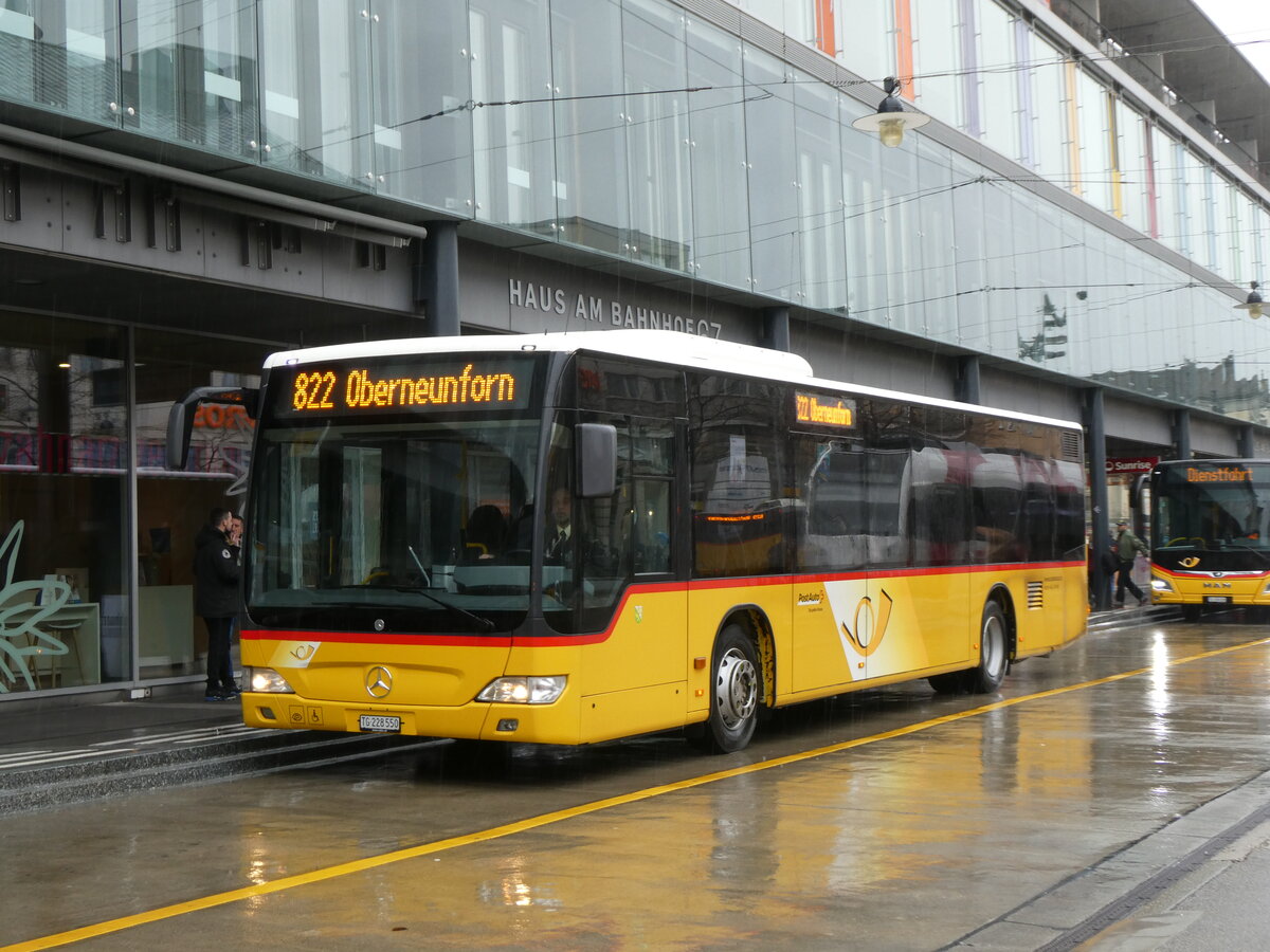 (271'895) - Rattin, Schlatt - TG 228'550/PID 5570 - Mercedes (ex PostAuto Ostschweiz) am 13. Februar 2025 beim Bahnhof Frauenfeld 