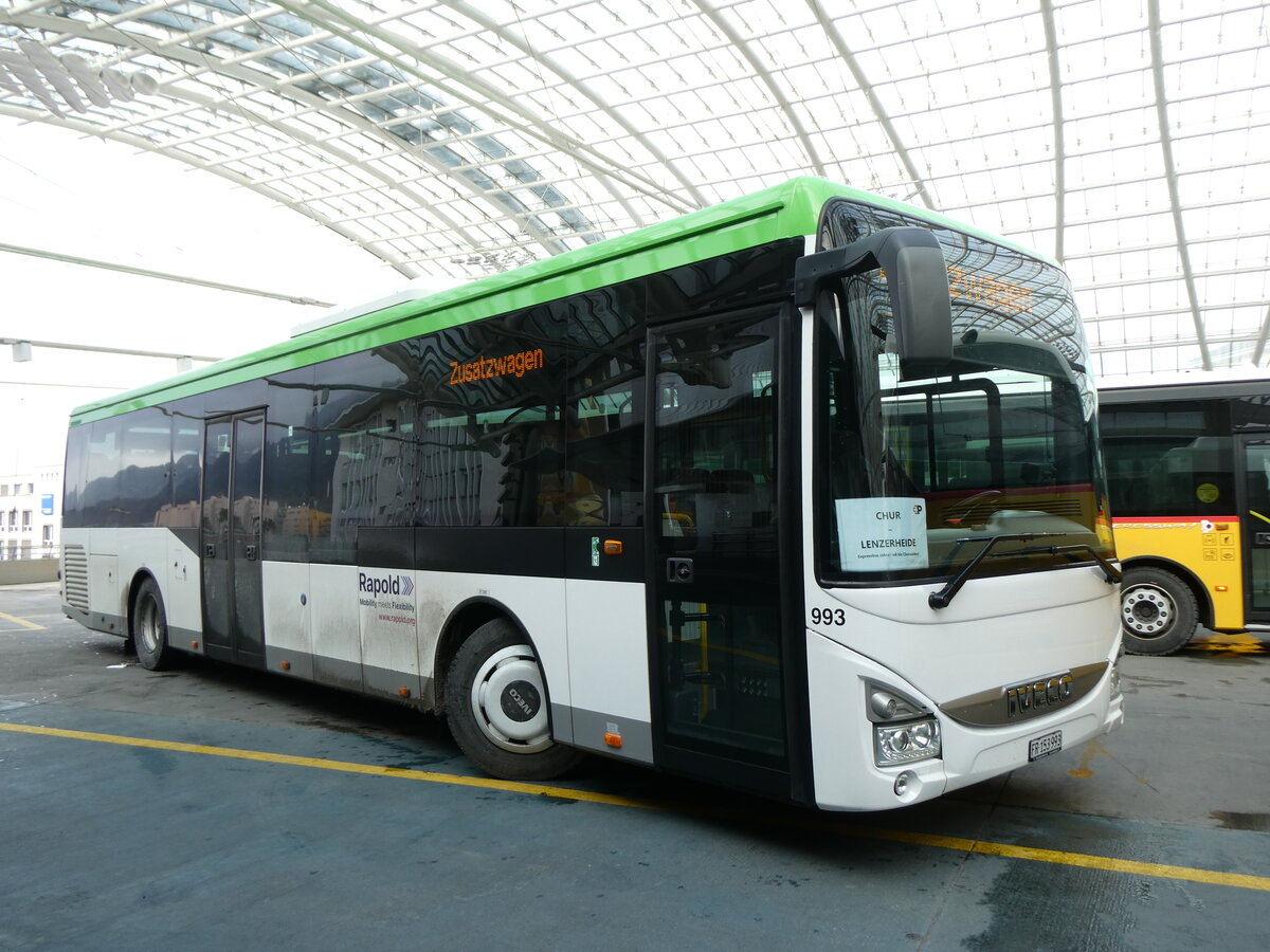 (271'992) - Rapold, Rheinau - Nr. 993/FR 153'993 - Iveco (ex PostBus/A) am 14. Februar 2025 in Chur, Postautostation