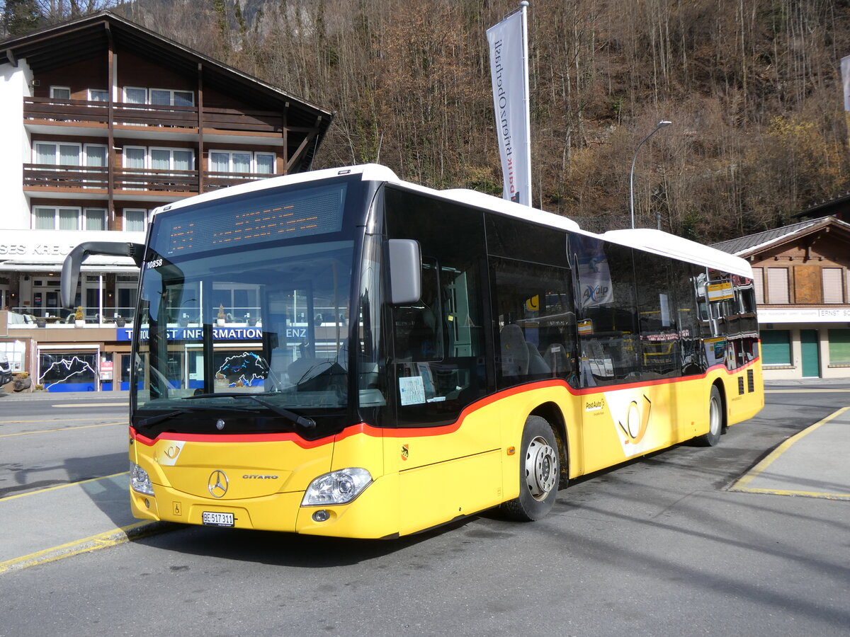 (272'282) - Flck, Brienz - Nr. 4/BE 517'311/PID 10'858 - Mercedes am 21. Februar 2025 beim Bahnhof Brienz