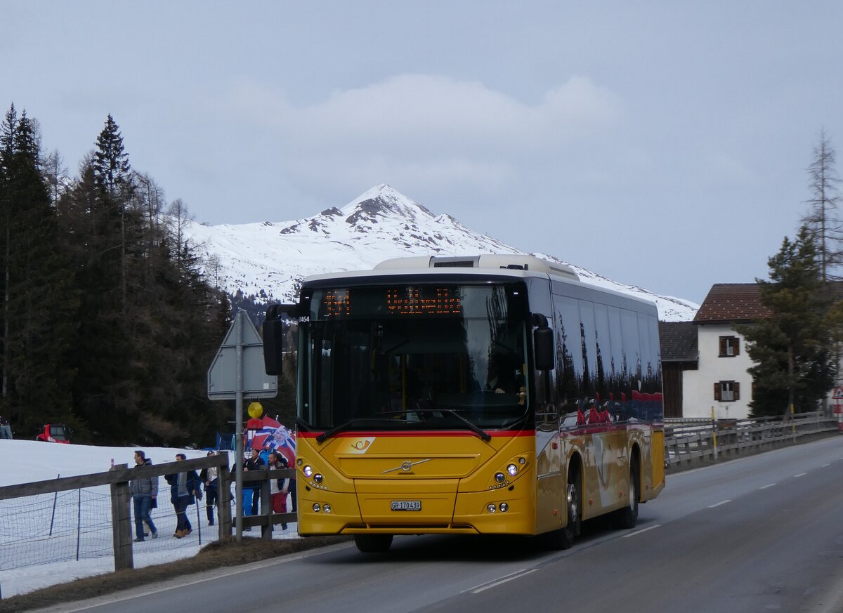 (272'380) - PostAuto Graubnden - GR 170'439/PID 10'464 - Volvo am 22. Februar 2025 in Lantsch/Lenz, Biathlon-WM