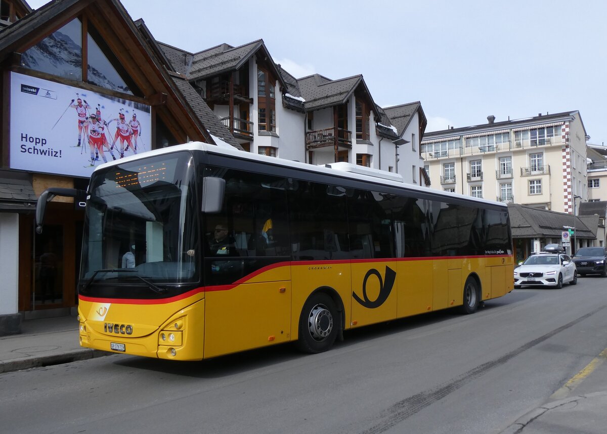 (272'414) - PostAuto Graubnden - GR 179'719/PID 11'409 - Iveco am 22. Februar 2025 in Lenzerheide, Post