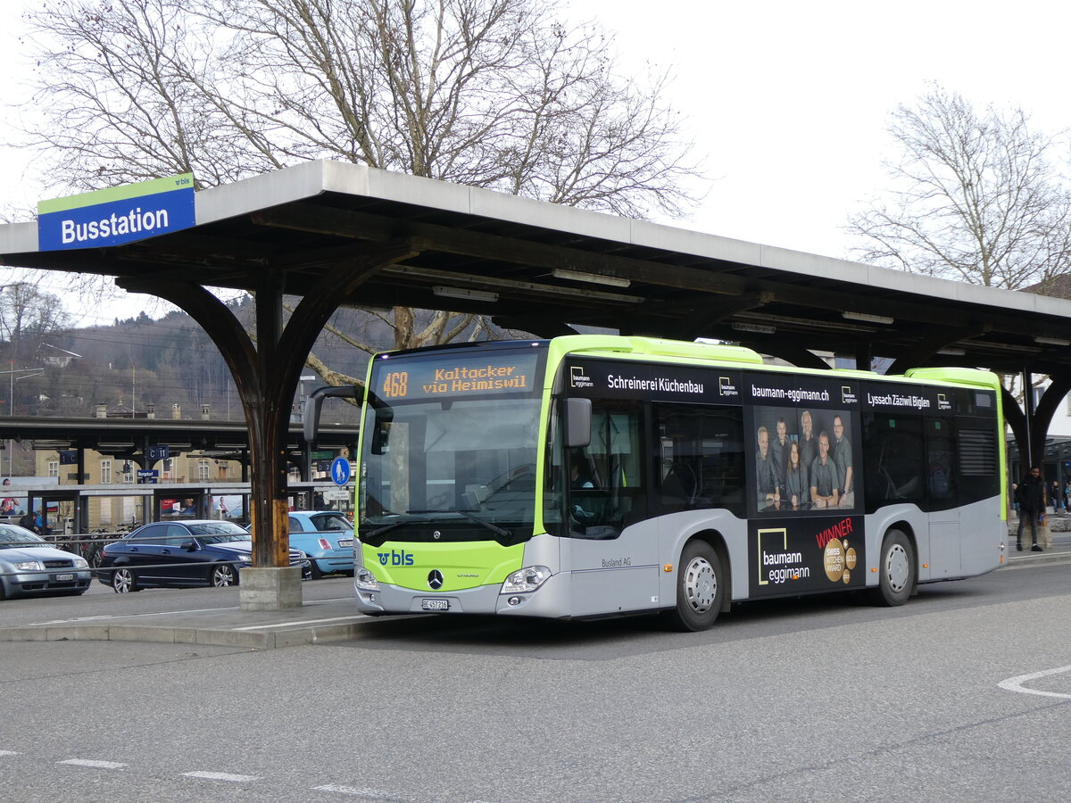 (272'437) - Busland, Burgdorf - Nr. 216/BE 457'216 - Mercedes am 22. Februar 2025 beim Bahnhof Burgdorf