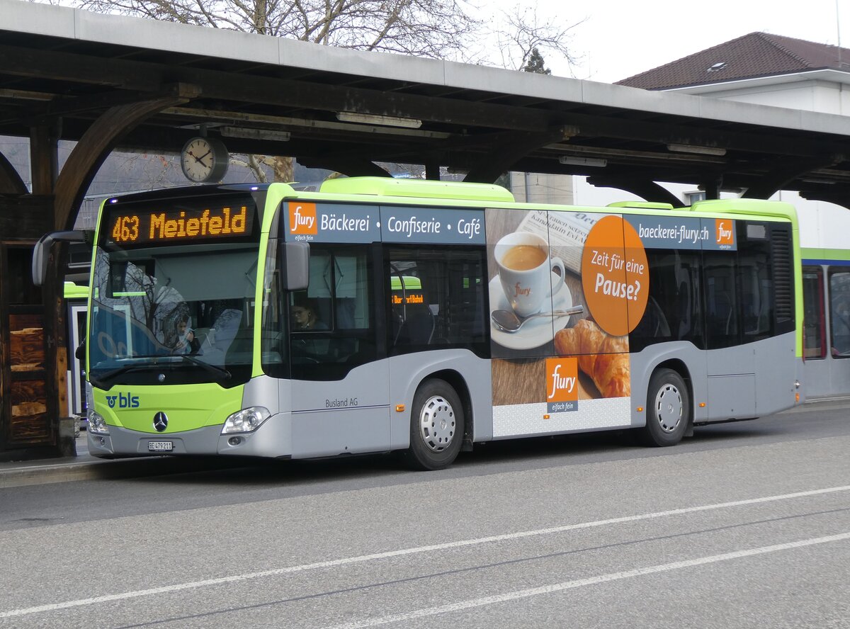 (272'440) - Busland, Burgdorf - Nr. 211/BE 479'211 - Mercedes am 22. Februar 2025 beim Bahnhof Burgdorf