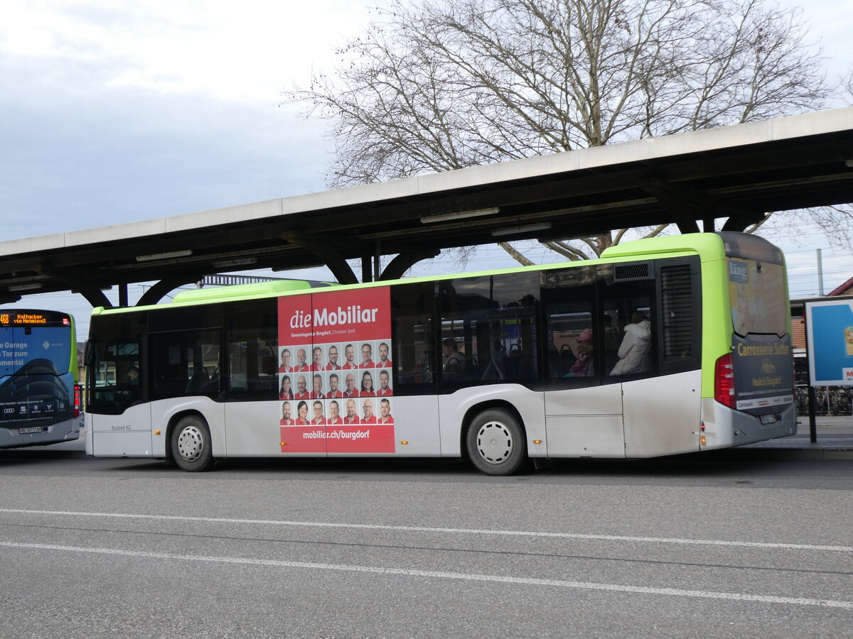 (272'442) - Busland, Burgdorf - Nr. 121/BE 460'121 - Mercedes am 22. Februar 2025 beim Bahnhof Burgdorf