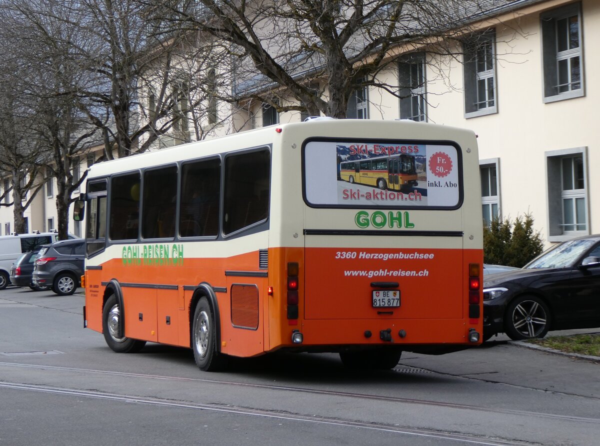 (272'564) - Gohl, Herzogenbuchsee - BE 815'877 - MAN/Lauber (ex AMSA Chiasso Nr. 19; ex Tresch, Amsteg PID 2290) am 1. Mrz 2025 in Thun, Expo