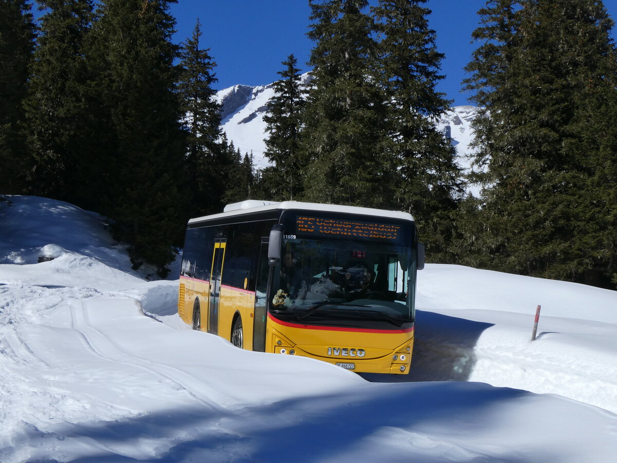 (272'582) - Flck, Brienz - Nr. 27/BE 868'727/PID 11'669 - Iveco am 2. Mrz 2025 bei der Grossen Scheidegg