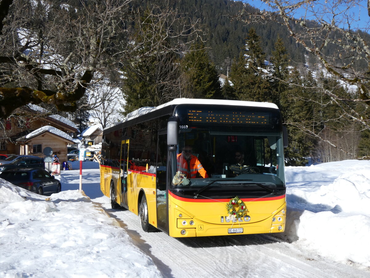 (272'602) - Flck, Brienz - Nr. 27/BE 868'727/PID 11'669 - Iveco am 2. Mrz 2025 auf der Schwarzwaldalp