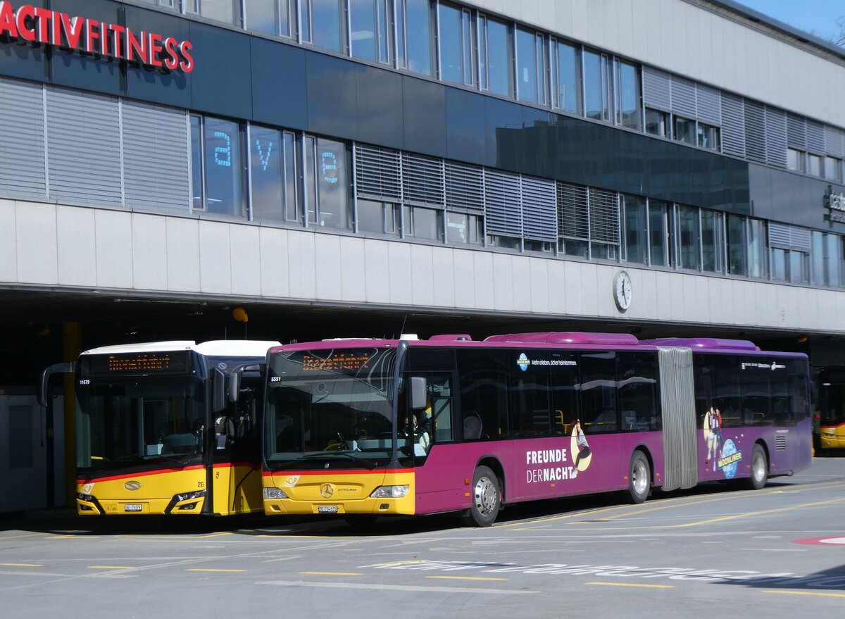 (272'835) - PostAuto Bern - Nr. 5551/BE 734'635/PID 5551 - Mercedes (ex Nr. 635) am 13. Mrz 2025 in Bern, Postautostation