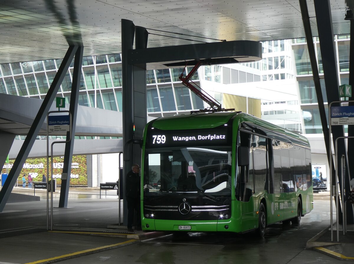 (273'420) - Welti-Furrer, Bassersdorf - Nr. 23/ZH 80'872 - eMercedes am 29. Mrz 2025 in Zrich-Flughafen
