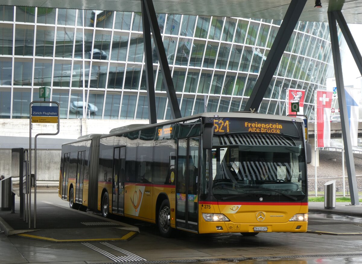 (273'422) - PostAuto Zrich - Nr. 275/ZH 633'497/PID 5402 - Mercedes am 29. Mrz 2025 in Zrich-Flughafen