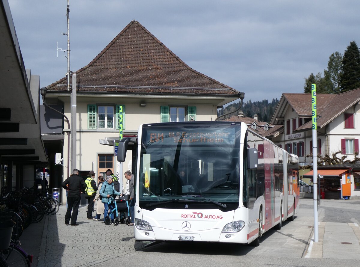 (273'448) - ARAG Ruswil - Nr. 49/LU 15'035 - Mercedes am 31. Mrz 2025 beim BAhnhof Langnau