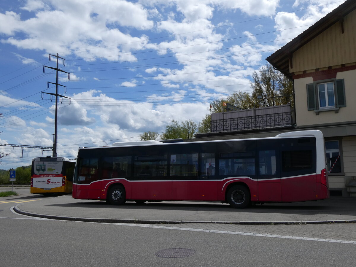 (274'123) - PostAuto Ostschweiz - TG 158'216/PID 12'413 - Mercedes (ex Wiener Linien, A-Wien Nr. 8153) am 22. April 2025 beim Bahnhof Mllheim-Wigoltingen