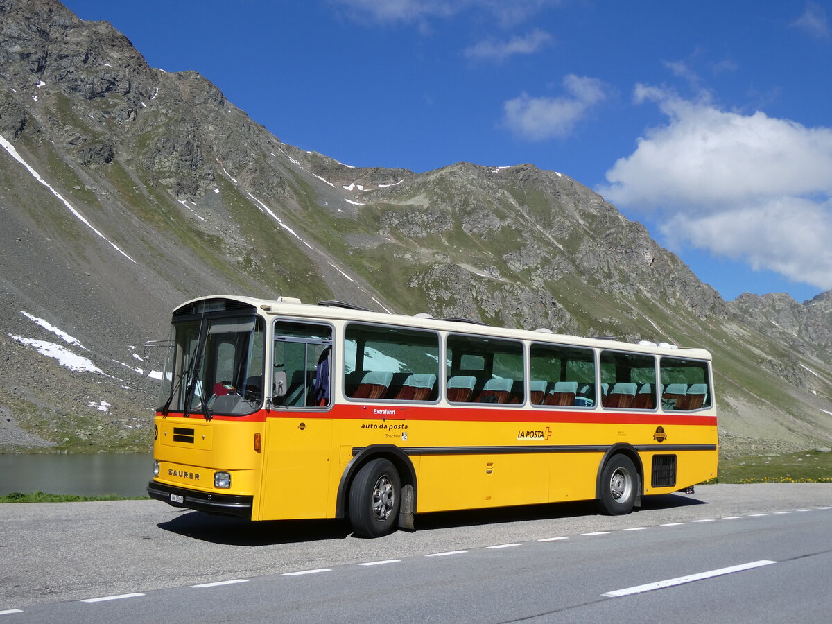 (276'998) - Gaudenz, Andeer - GR 1866 - Saurer/R&J (ex Mark, Andeer PID 2824; ex PostAuto Graubnden; ex P 24'350) am 19. Juni 2025 auf dem Flelapass
