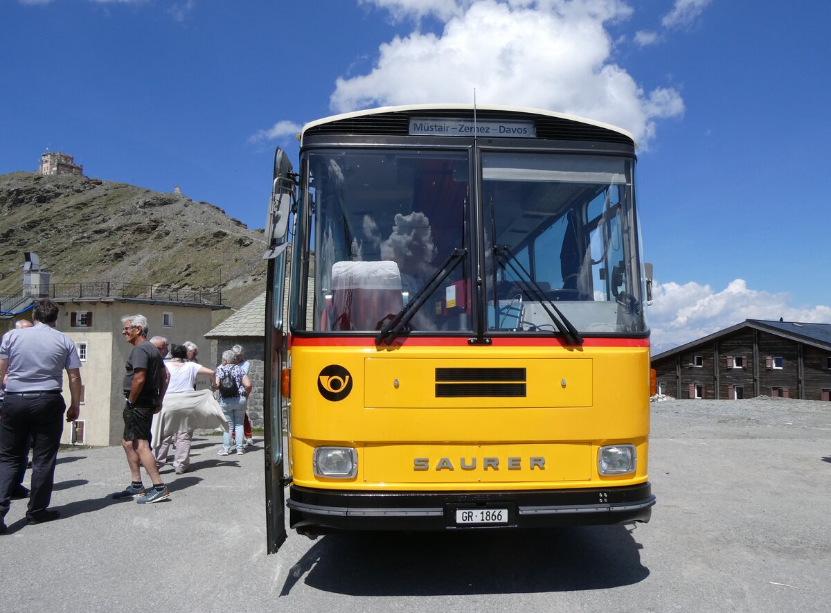 (277'048) - Aus der Schweiz: Gaudenz, Andeer - GR 1866 - Saurer/R&J (ex Mark, Andeer PID 2824; ex PostAuto Graubnden; ex P 24'350) am 19. Juni 2025 auf dem Stilfserjoch