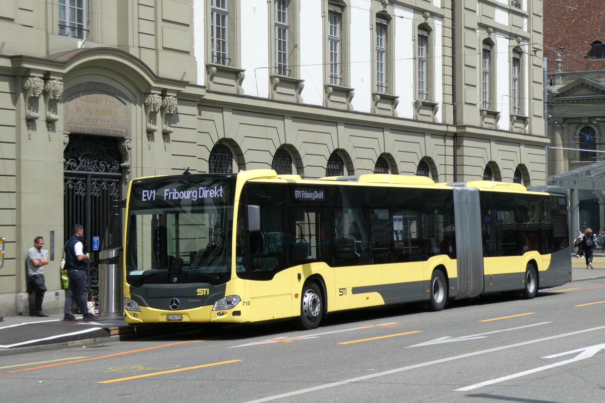 (278'318) - STI Thun - Nr. 718/BE 904'718 - Mercedes am 1. August 2025 beim Bahnhof Bern