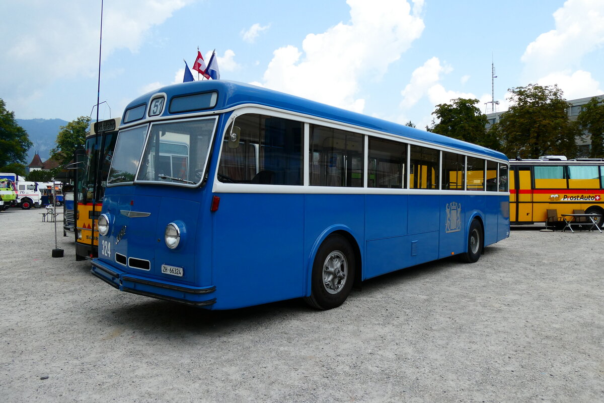 (279'077) - VBZ Zrich (TMZ) - Nr. 324/ZH 66'324 - FBW/Tscher (ex Privat; ex VBZ Zrich Nr. 324) am 16. August 2025 in Solothurn, Baseltor