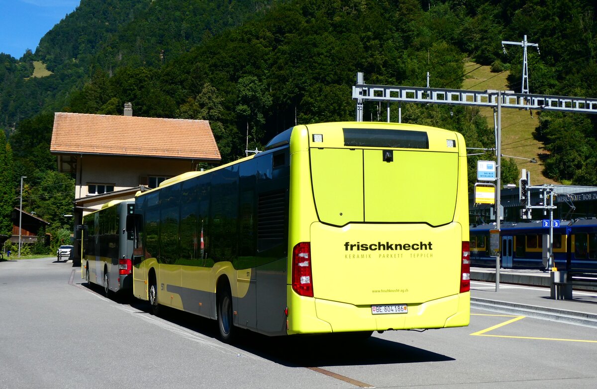 (279'350) - STI Thun - Nr. 186/BE 804'186 - Mercedes am 25. August 2025 beim Bahnhof Zweiltschinen