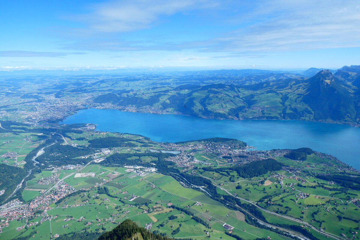 (279'807) - Der Thunersee am 31. August 2025 vom Niesen aus