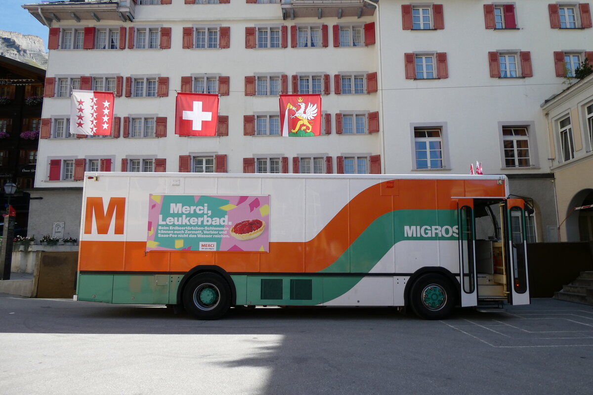 (279'945) - Migros, Zrich - Nr. 3/ZH 876'755 - NAW/FHS am 6. September 2025 in Leukerbad, Dorfplatz