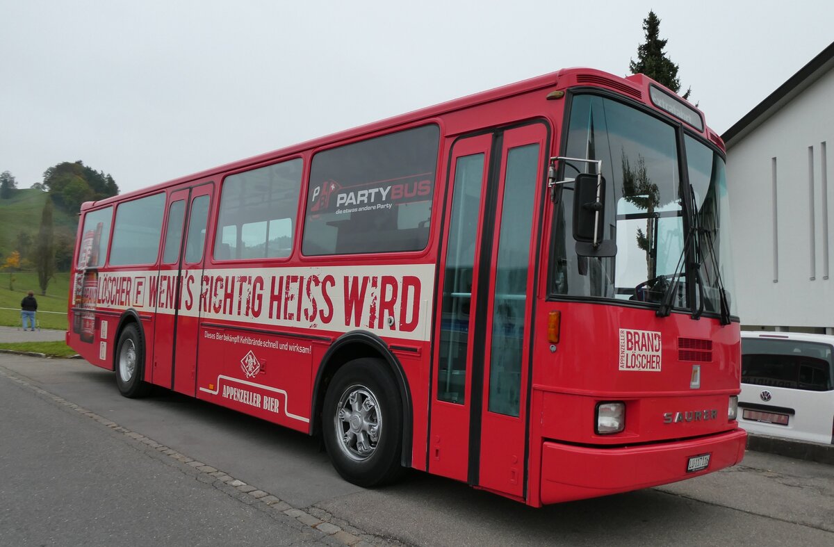 (281'336) - Party-Bus, Grosswangen - LU 117'116 - Saurer/R&J (ex Wohlgemuth, Hochwald) am 12. Oktober 2025 in Schwarzenberg, Rssli