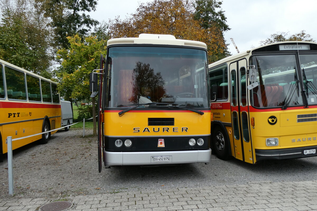 (281'446) - Stolz, Niederbren - SG 452'875 - Saurer/R&J (ex Soltermann, Bichwil; ex Ziegler, Pratteln; ex Tanner, Bubendorf; ex Schnider, Schpfheim) am 12. Oktober 2025 in Hitzkirch, Interkantonale Polizeischule