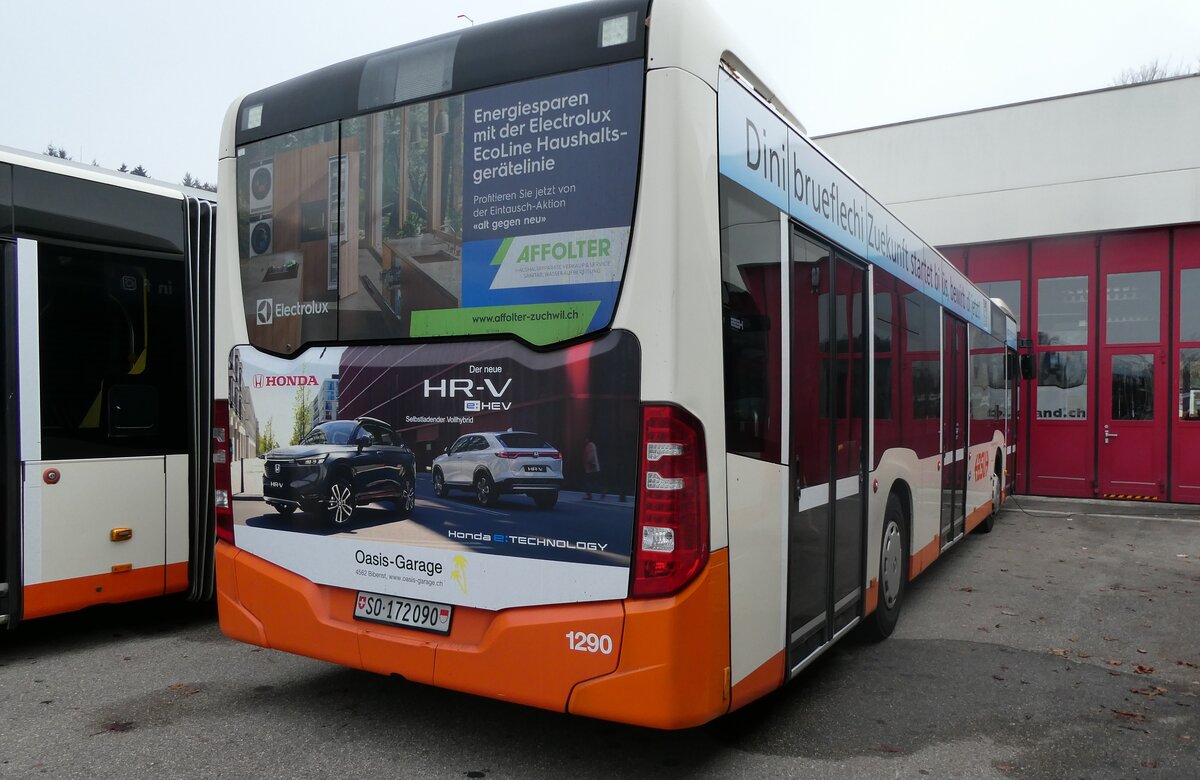 (282'200) - BSU Solothurn - Nr. 1290/SO 172'090 - Mercedes (ex Nr. 90) am 8. November 2025 in Zuchwil, Garage