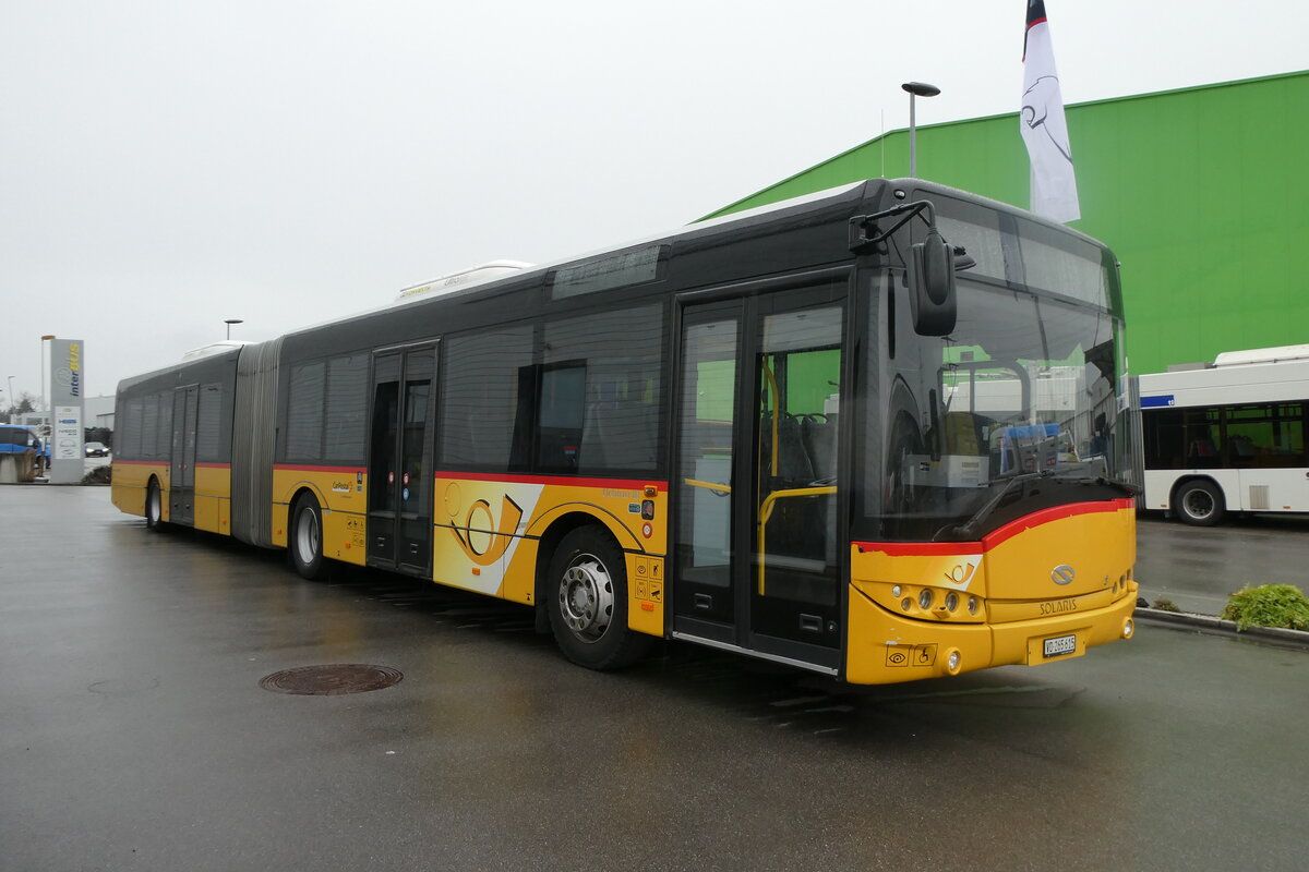(282'834) - CarPostal Ouest - VD 265'615/PID 10'107 - Solaris am 6. Dezember 2025 in Kerzers, Interbus